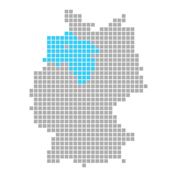 Baja Sajonia en el mapa de Alemania —  Fotos de Stock