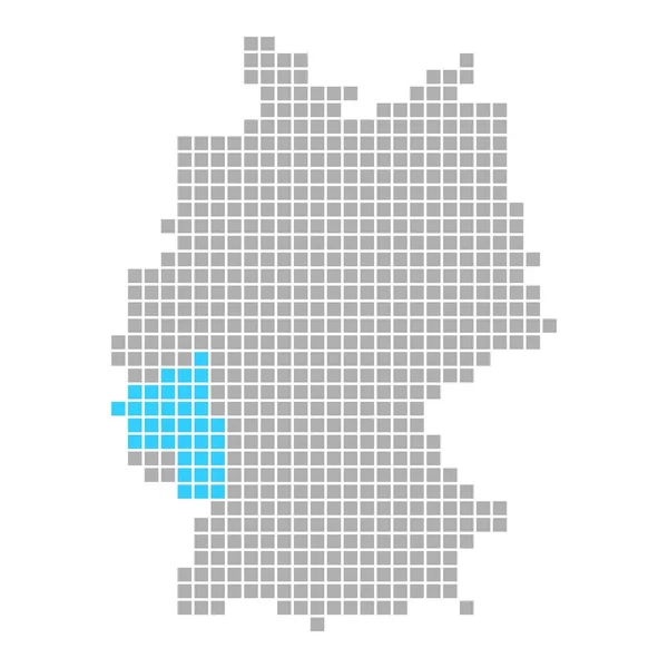 Renânia-Palatinado no mapa simples de Alemanha — Fotografia de Stock