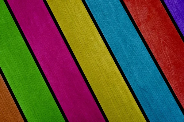 Colorful wooden bemas — Stock Photo, Image