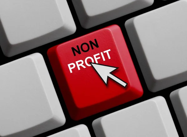 Het toetsenbord van de computer: Non Profit — Stockfoto