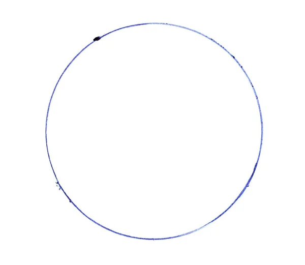 Untidy círculo azul pintado — Fotografia de Stock