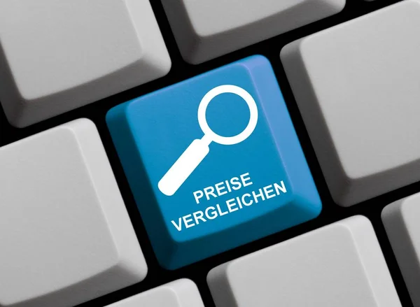 Computer Keyboard: Compare Prices german — Stock Photo, Image