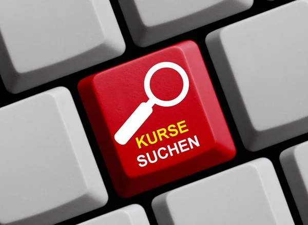 Computertastatur: Suchkurse — Stockfoto