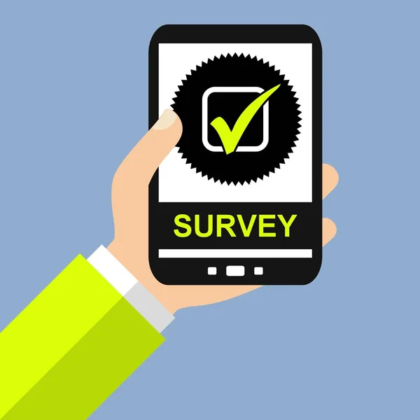 Smartphone: Survey - Flat Design — Stock Photo, Image