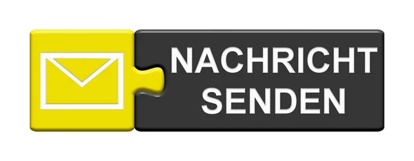 Puzzle przycisk: Niemiecki Wyślij wiadomość — Zdjęcie stockowe