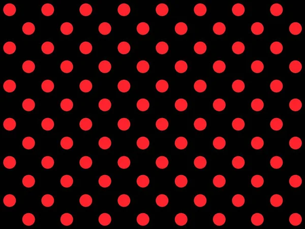 Polka dot Czarno-czerwone tło — Zdjęcie stockowe