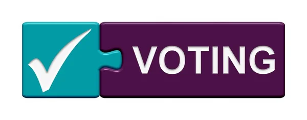 Puzzle gomb: szavazás — Stock Fotó