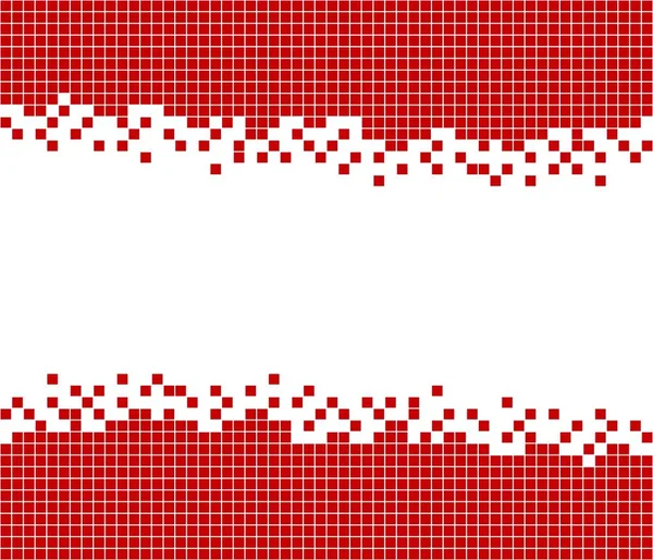 Пикселированная красно-белая рамка — стоковое фото