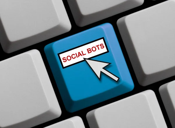 计算机键盘： 社会机器人 — 图库照片