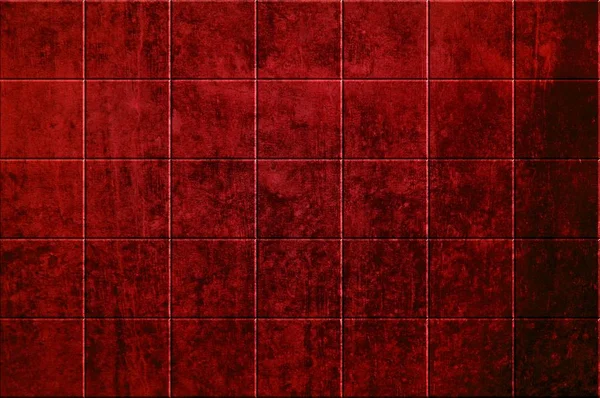 Sujo vermelho escuro azulejos fundo — Fotografia de Stock