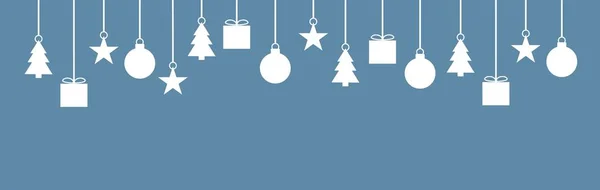 Geniş Noel arka plan mavi beyaz — Stok fotoğraf