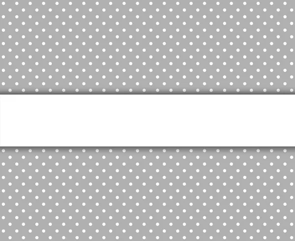 Polka dot background grey with white stripe — Stock Photo, Image