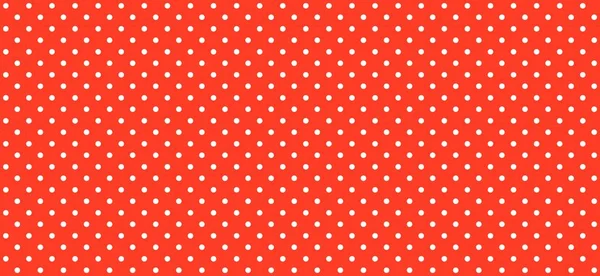 Białe kropki na czerwonym tle szeroki — Zdjęcie stockowe