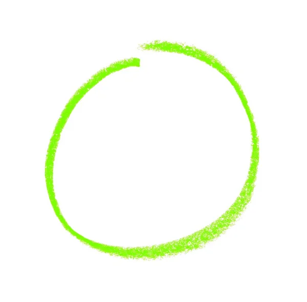 Círculo verde pintado à mão — Fotografia de Stock
