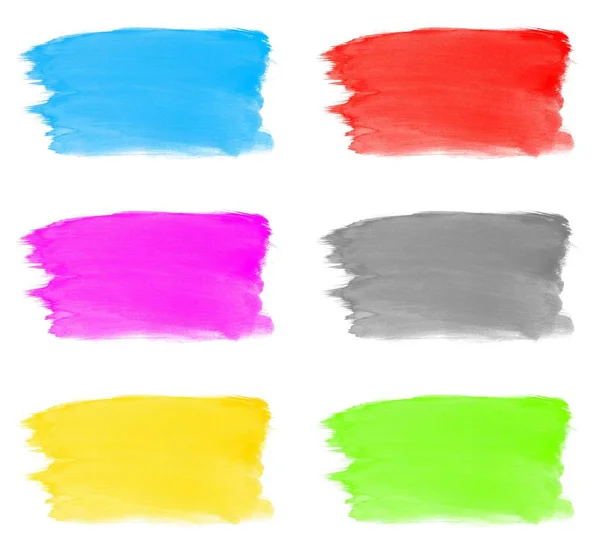 6 painted watercolor textures — Stock Photo, Image