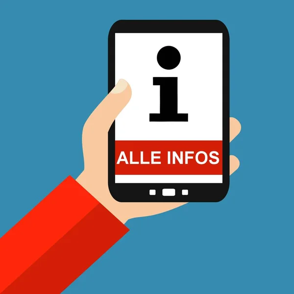 Smartphone: alle Informationen deutsch - flaches Design — Stockfoto