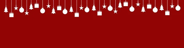 Fondo ancho navidad rojo oscuro blanco —  Fotos de Stock