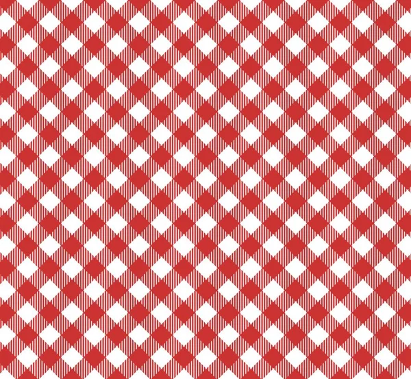 Diagonal tablecloth texture red white — Stock Photo, Image