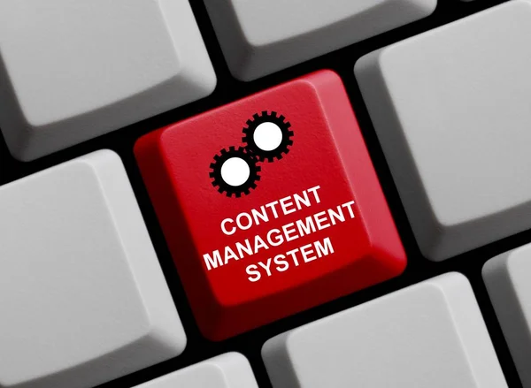 Computer Keyboard: Content Management System — Stock Photo, Image