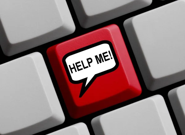 Computer Keyboard: Help Me — Stock Photo, Image