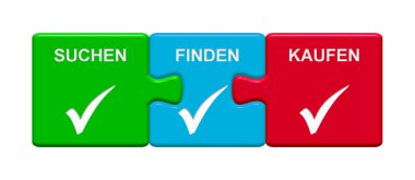 3 Bulmaca bulmak arama satın Alman gösterilen düğmeleri