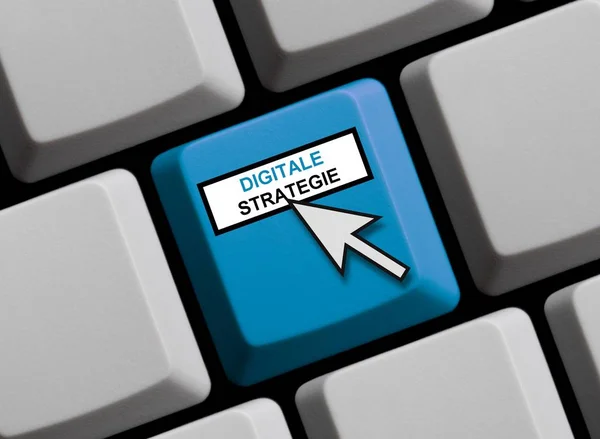 Computer Keyboard: Digital Strategy german — Stock Photo, Image