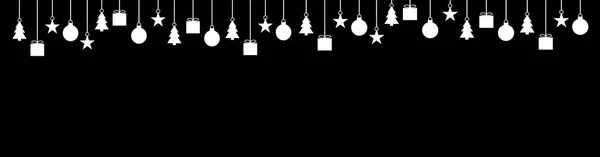 Wide christmas background black white — Stock Photo, Image