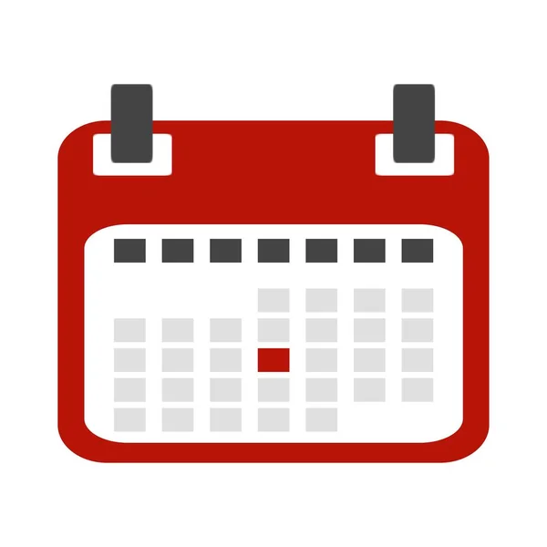 Icono de calendario rojo —  Fotos de Stock