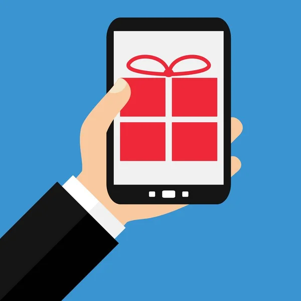 Smartphone: Regalo - Design piatto — Foto Stock