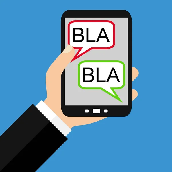 Smartphone: bla bla - flaches Design — Stockfoto