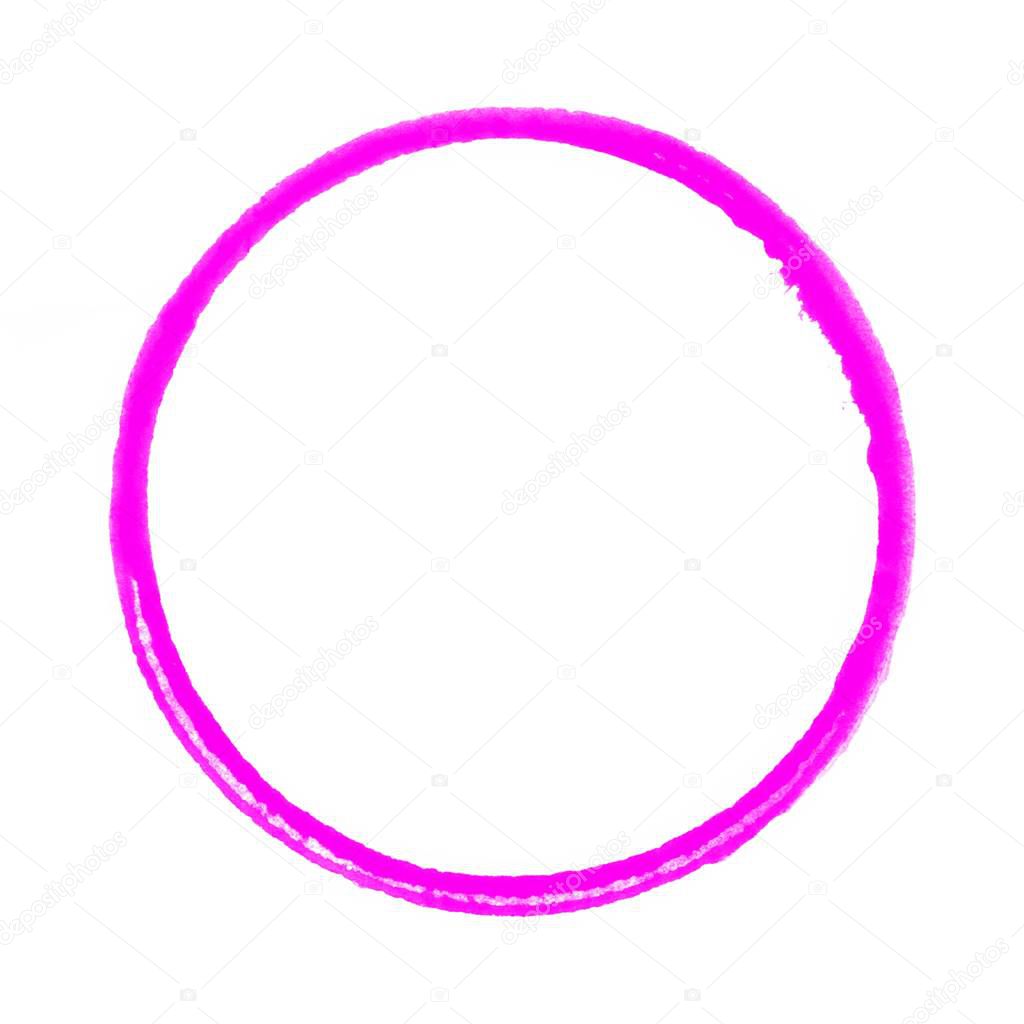 Hand painted circle pink