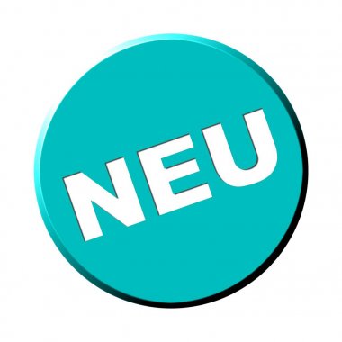 Yuvarlak mavi düğme: yeni Almanca