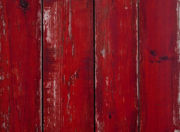 Staré omšelé červená Dřevěná prkna — Stock fotografie