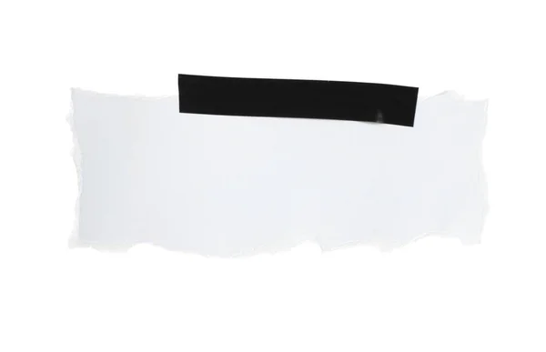 Leeres weißes Papier mit Klebeband — Stockfoto