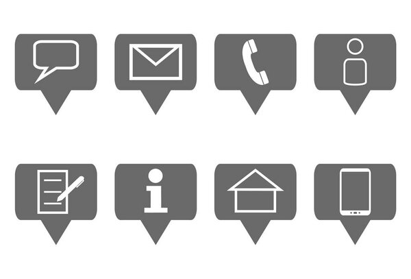 8 Contakt Icons gray