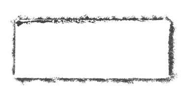 İzole siyah grunge çerçeve