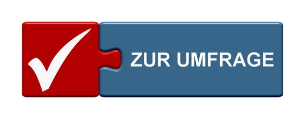 Puzzle Button: Questionnaire german — Stock Photo, Image
