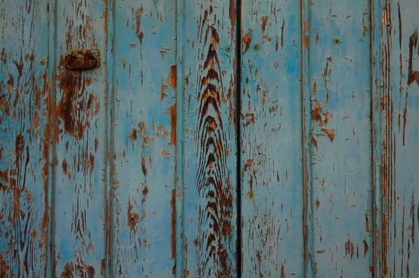 Old turquoise wooden planks — Stock Photo, Image