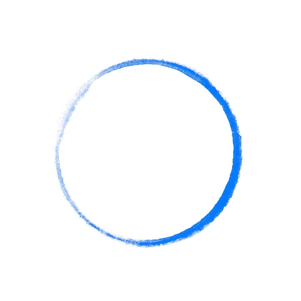 隔离蓝色圆圈绘图 — 图库照片