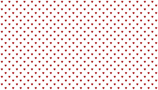 Red hearts on white background — Stock Photo, Image