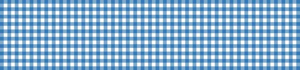 Banner de toalha de mesa xadrez azul branco — Fotografia de Stock