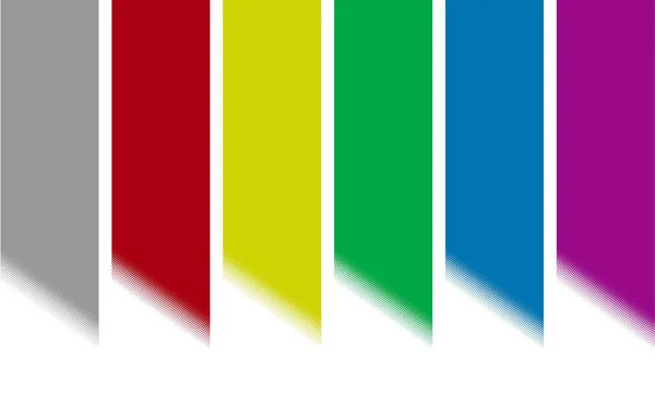 Set de 6 rayas con transición de color — Foto de Stock