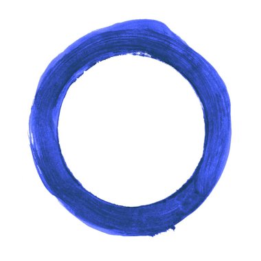 Mavi fırça daire boyalı