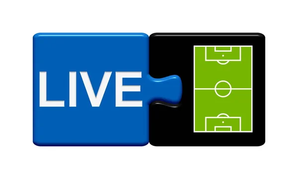 Button: Live Football — Stock Photo, Image