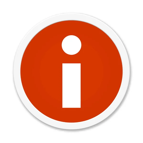 Round red Info Button — Stock Photo, Image