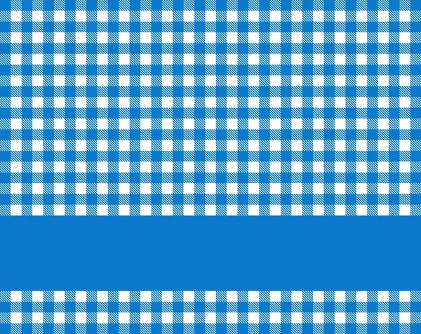 Blau-weiße Tischdecke mit Textstreifen — Stockfoto