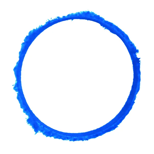 蓝色水彩圆圈 — 图库照片