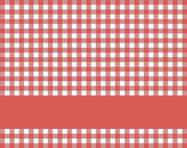 Rot-weiße Tischdecke mit Textstreifen — Stockfoto