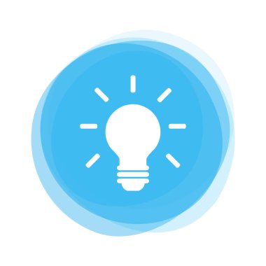 Beyaz ampul mavi düğmesini