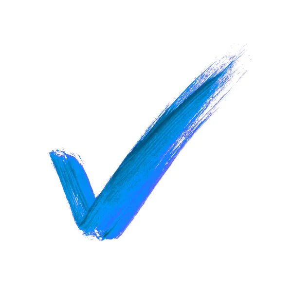 Blue brush tick — Stock Photo, Image